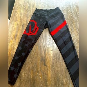 Feed Me. Fight Me: Thin Red Line Leggings Size Medium